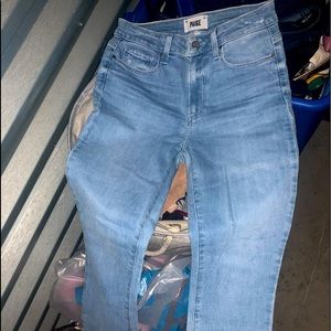 Paige denim Hoxton raw hem ankle